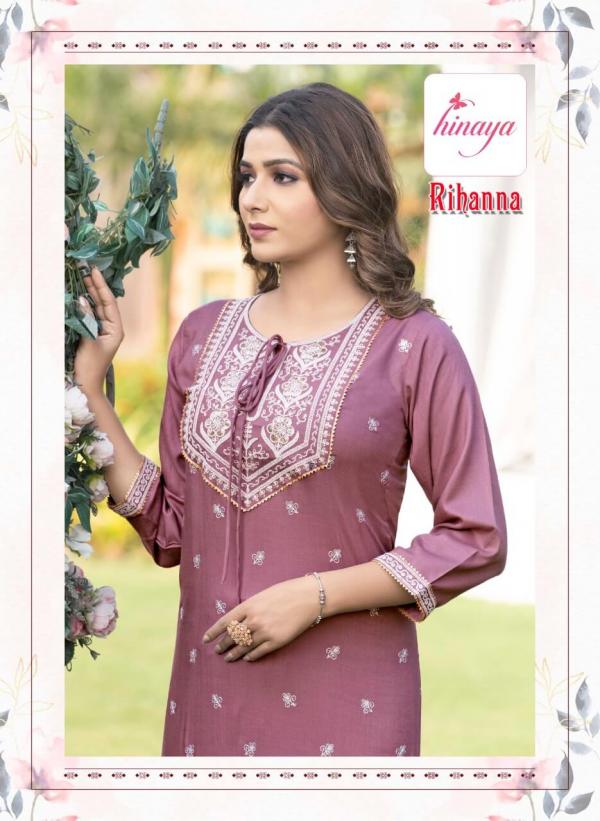 Hinaya Rihanna Vol 6 Regular Wear Kurti With Bottom Collection